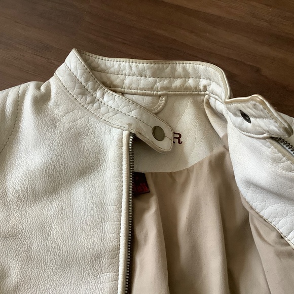 Danier off-white biker leather jacket - Picture 2 of 11